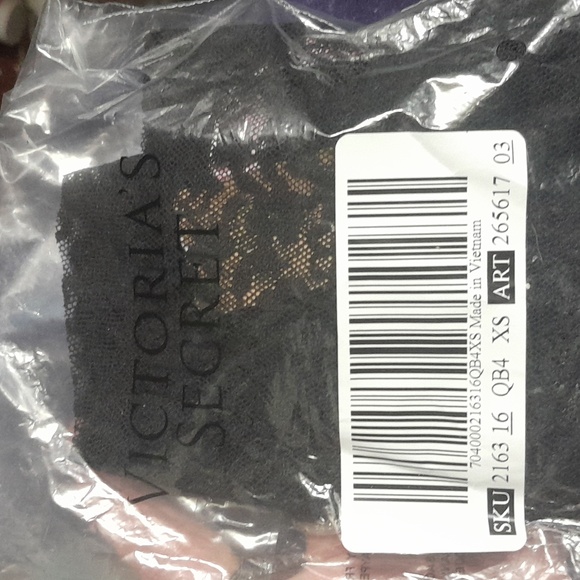 - - Victoria’s Secret PINK-lace nwt! Size xs black lace cheekster - Picture 7 of 7